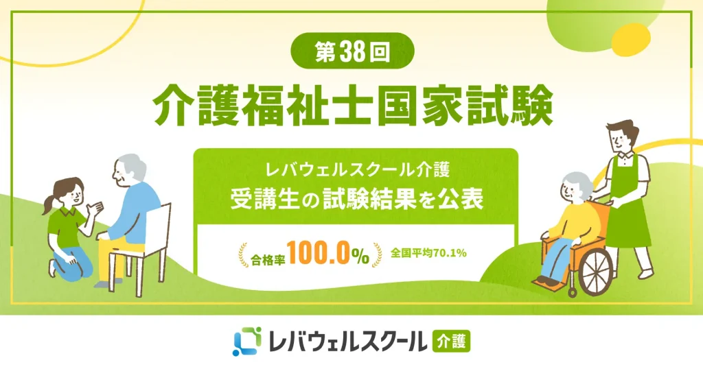 レバウェルスクール介護、 「第38回 介護福祉士国家試験対策講座」 受講生の試験結果を公表